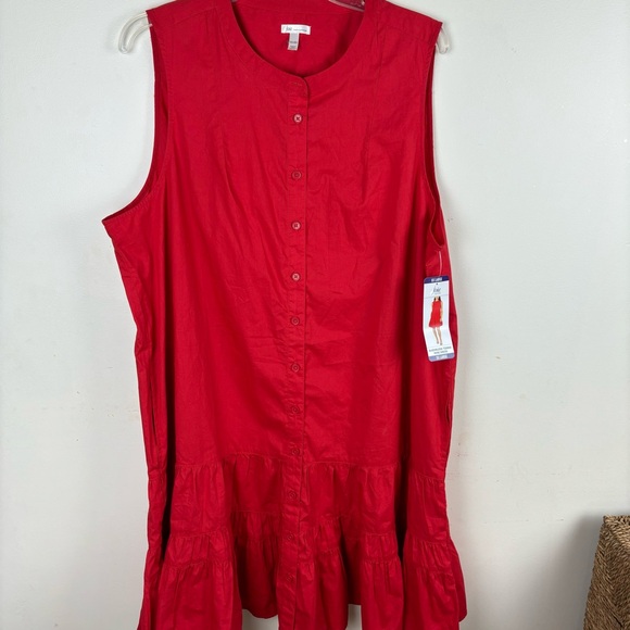 Joie-Limited Edition-sleeveless tiered mini dress in cayenne red-woman’s XXL-NWT - Picture 1 of 14